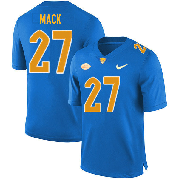 Men #27 Buddy Mack Pitt Panthers College Football Jerseys Sale-Royal